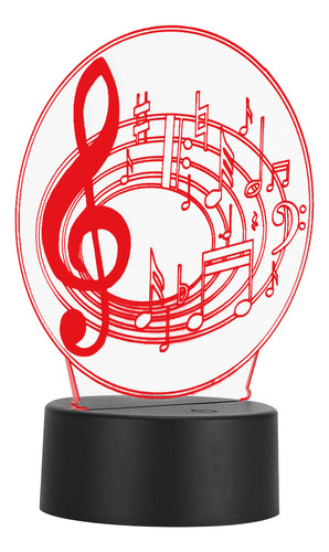 Mesa Musical Note Led 3d, Usb, Táctil, Mesa, Escritorio, Col