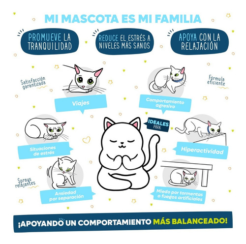 Imagen 2 de 6 de Waggy's® Aceite Relajante Anti Estrés Y Ansiedad Para Gatos