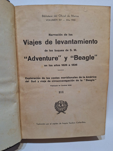  Viajes Del Adventure Y Beagle R. Fitz-roy Le236