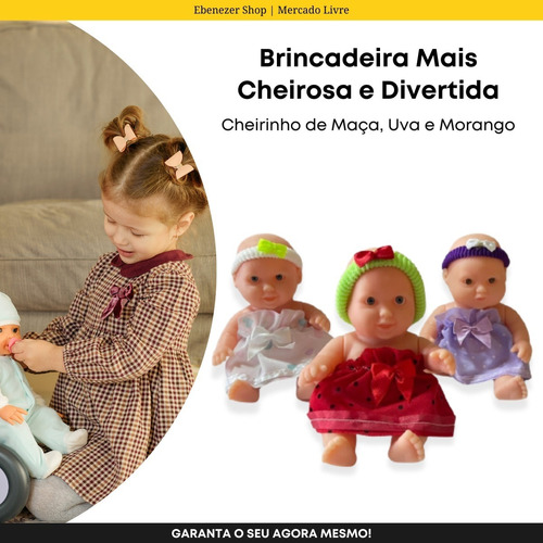 Boneca Infantil Mc Bee Mini Babies Com Cheirinho De Frutas