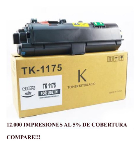 2 Toner Tk 1175 Premium Alternativo Para Kyocera Envío Grati