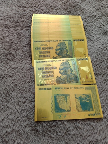 Zimbabwe Dorado 100 Trillones De Dolares