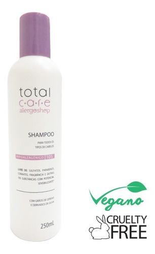 Shampoo Total Care Hipoalergênico 250ml Alergoshop