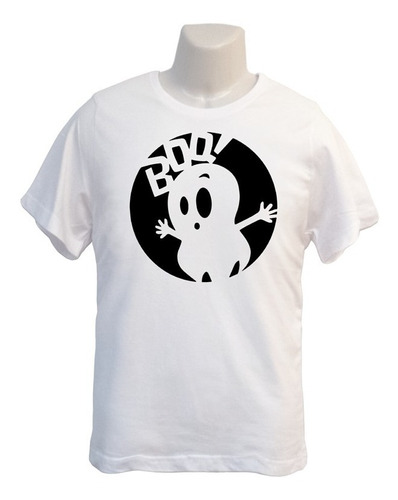 Polera Fantasma Boo - Polo Niño - Halloween - Regalo