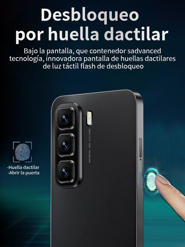 Dual Sim Hot 50 Pro+, 2025 Último Y Más Caliente 5g Wifi Batería De Larga Duración 7.3 Teléfono De Pantalla Grande Android 14 Smartphone 16g+512g Rom Gris