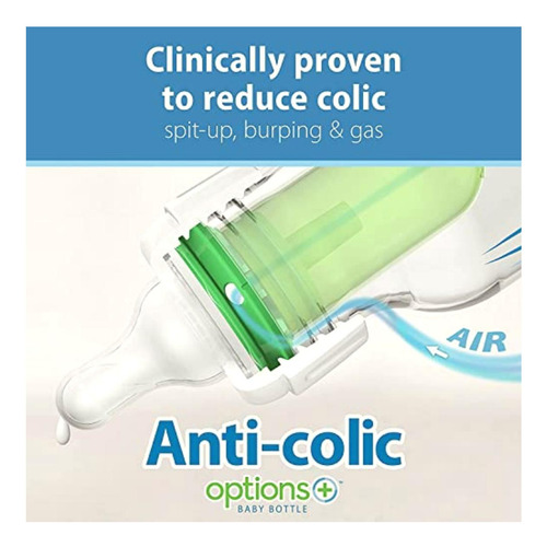 Dr. Brown's Options+ Narrow Bottle, Glass Baby Bottle With