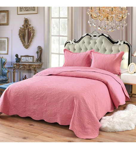 Cubrecama Quilt Moderno King Unicolor