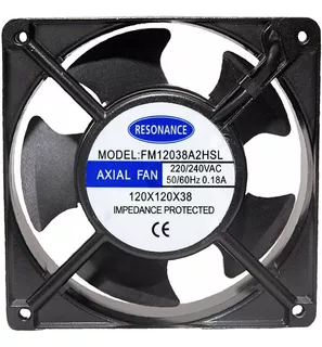 Ventilador Metálico Axial 220vac 0.14a 12x12x3.8cm - Tidar