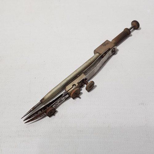 Imagen 4 de 9 de Antiguo Compás Alemán Con Accesorio Y Estuche Mag 59380