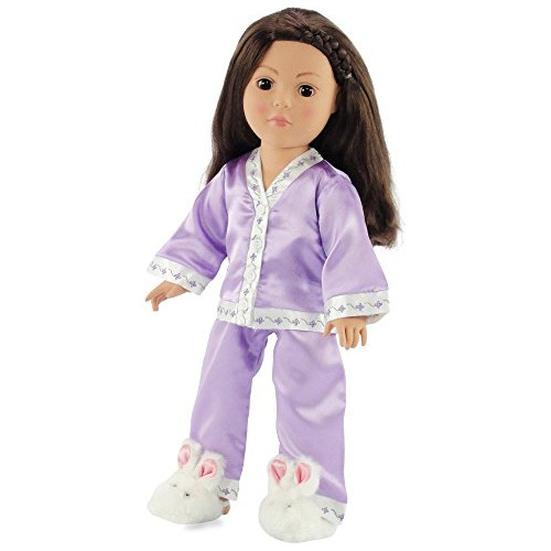 18 Pulgadas Muñeca American Girl Bordados Pijama Pj Prendas 