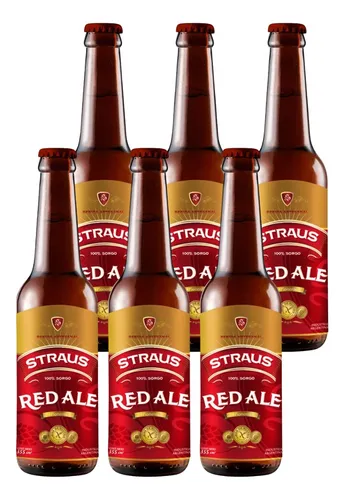 Cerveza Artesanal Straus Red Caramel 355ml Sin Tacc Sorgo X6