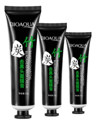 Mascarilla Para Puntos Negros De Bamboo Bioaqua 30g X3