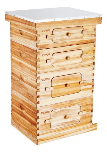 Vevor Colmenas Con 40 Marcos Madera Cedro Recubierta Abejas