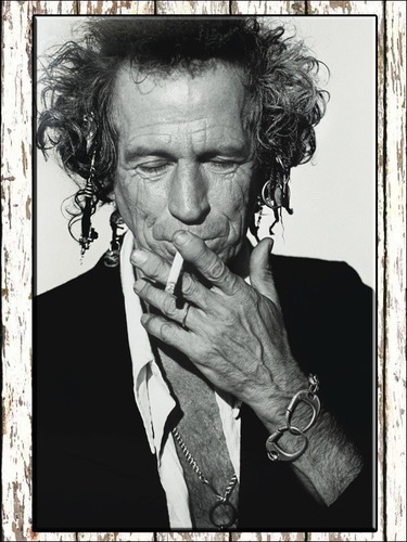 Cuadro Rolling Stones Keith Richards 72x45 En Lienzo Canvas