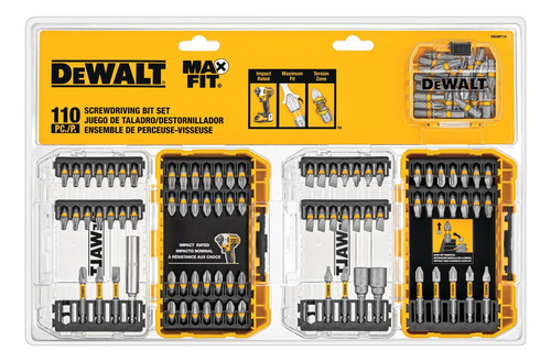 Set Atornillar 110 Piezas Maxfit Dewalt Dwamf110