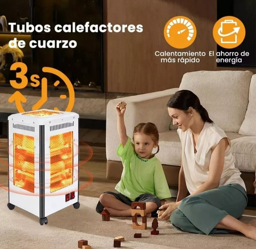 Estufa Calefactor Halógeno 360° A 2000w