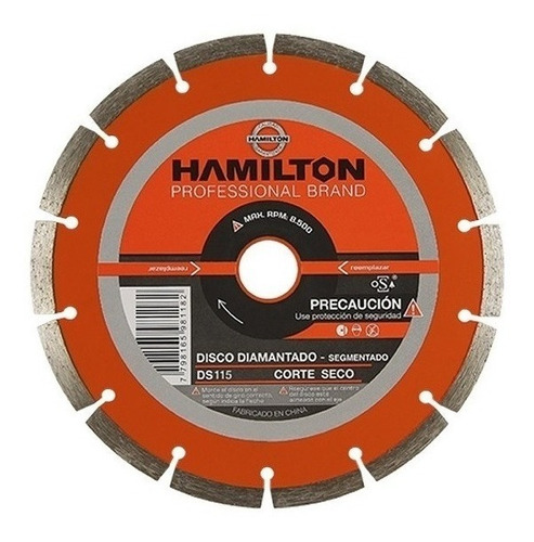 Disco Segmentado Diamantado 115mm Ds 115 Hamilton 4,5''