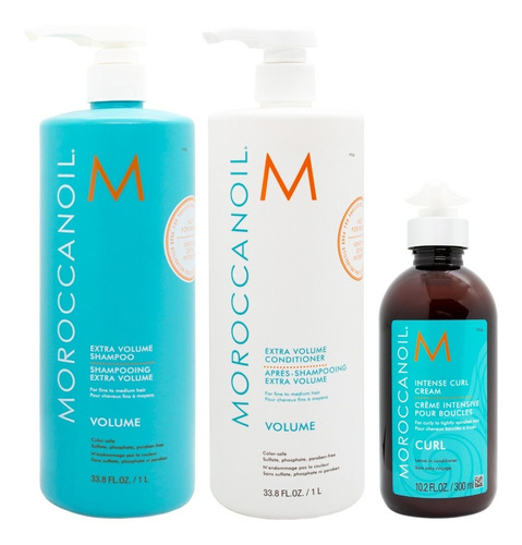 Moroccanoil Volume Shampoo + Acon X1000 + Crema Peinar Rulos