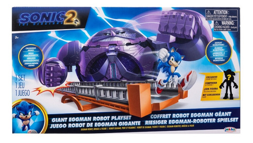 Sonic Robot De Eggman Gigante + Figura Pelicula The Hedgehog