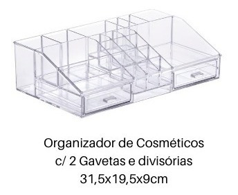 Organizador De Cosméticos,batom,esmalte 2 Gavetas 1122