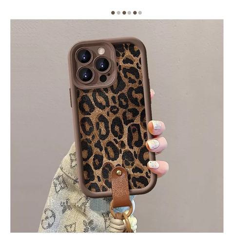 Ye Capa Cordão Com Estampa Leopardo Para iPhone 16