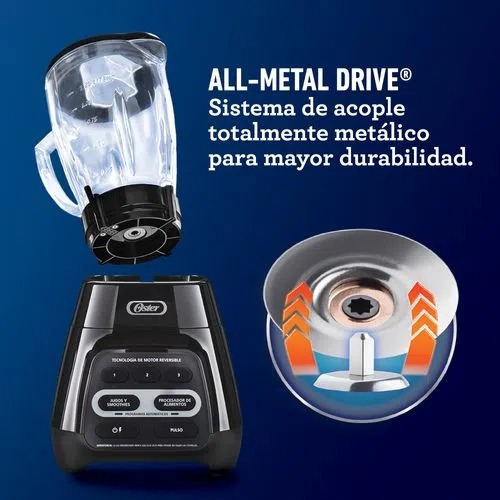 Licuadora Oster Blstpyg1209b 1.5 L Vaso De Vidrio 700 Watts