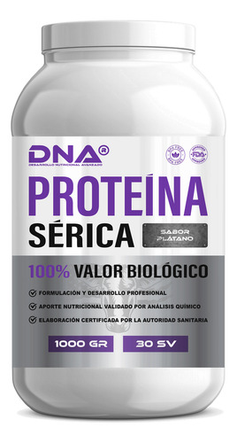 Proteína D N A® - Sabor Plátano - Pote - 1 Kilo