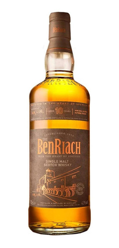Caja De 6 Whisky The Benriach Single Malt 10 Años 750 Ml
