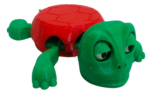 Tortuga Viral Posatazas Posavasos Articulada Varios Colores Tortuga Verde/rojo