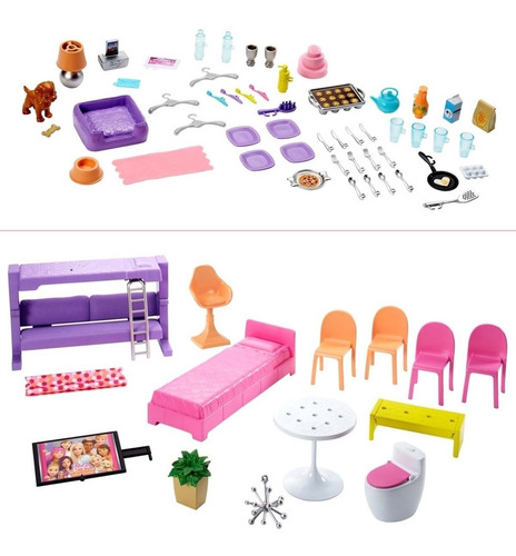 Mega Casa De Los Sueños Barbie Dream House + 70 Accesorios