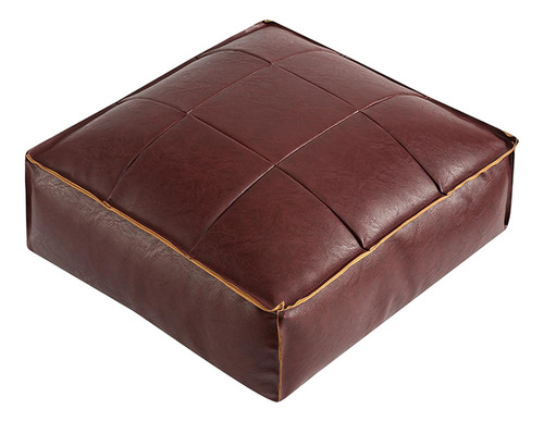 Almofada De Chão Quadrada Pufe Marroquino Vermelho Violeta