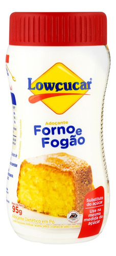 Adoçante Lowçucar em pó  sem glúten 95 g