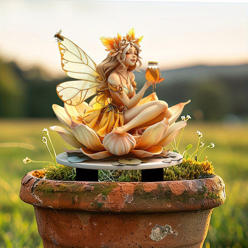 V Bohemian Flower Pot Fairys Flower Pot Fairys Garden Access