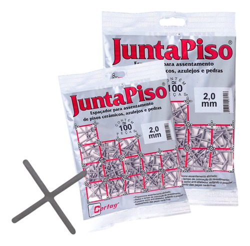 Kit 500 Espaçador Juntapiso 2mm Cortag