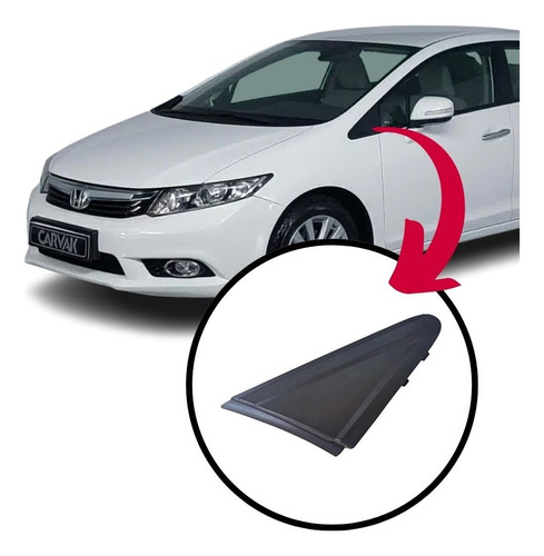 Acabamento Retrovisor Paralama Ld Esquer Honda Civic 2012-15 Preto