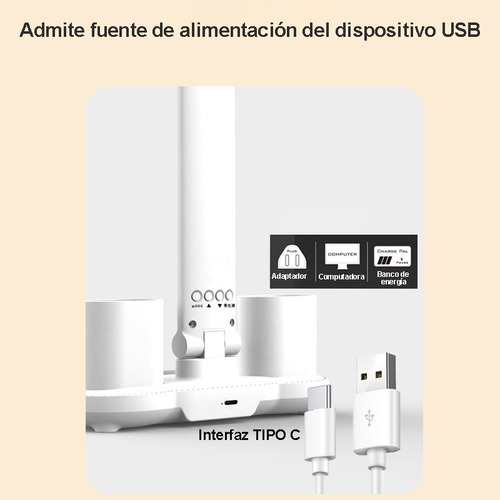 Lámpara De Mesa Led Recargable, Iluminación De Área Grande