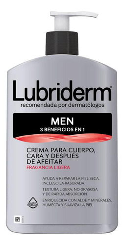 Crema Corporal LUBRIDERM For Men 400 ML	