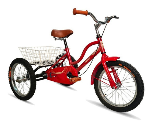 Triciclo Infantil Rodada 16 Santorini Color Rojo