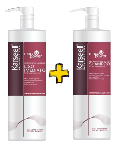 Liso Imediato Karseell - Escova Progressiva + Shampoo 500ml