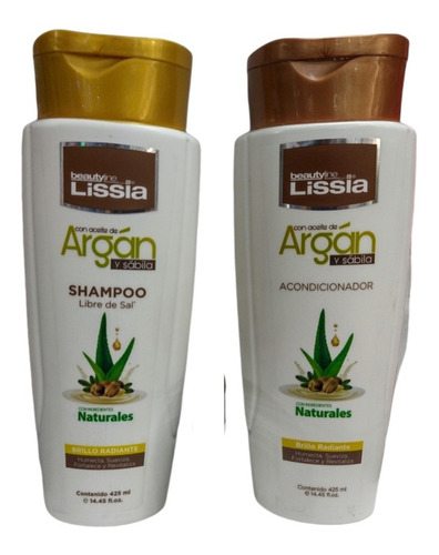 Kit Shampoo Y Acondicionador Con Aceite De Argán Y Sábila