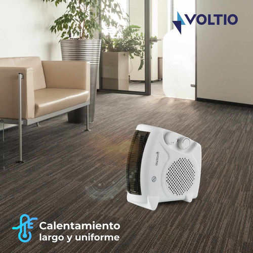 Calefactor Ventilador Calentador Electrico 1500w Portatil 2p Color Blanco