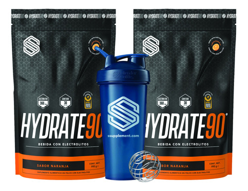 Pack Electrolitos Y Rehidratante Hydrate 90 + Shaker Gratis