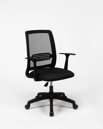 Silla De Oficina Jmi Mint Ergonómica Y Moderna Color Negro Material Del Tapizado Cuero Sintético