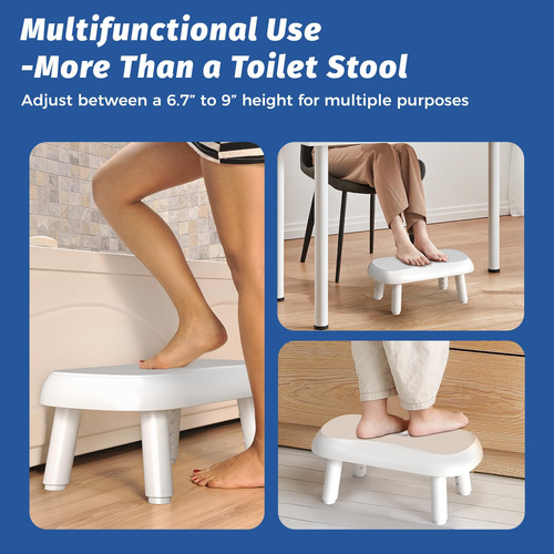 Taburete De Inodoro Clirass Squat Ajustable De 6,7 A 9 Altur