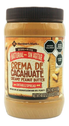 Crema De Cacahuate Members Mark 1.13 Kg