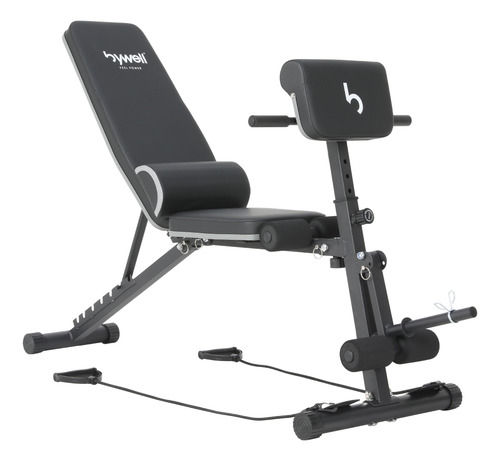 Banco Multiposiciones Ajustable Brazo Y Pierna Bywell Negro