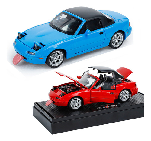 Mazda Mx-5 Miniatura Metal Coche Con Base De Expositora 1/32