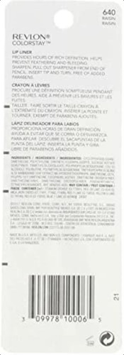 Delineador De Labios Revlon Colorstay Raisin 640, 0,3 Ml Bordó
