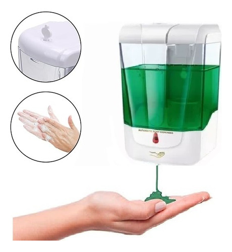 Dispensador Jabon Liquido Alcohol Gel Con Sensor Automatico