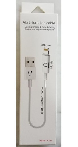 Imagen 2 de 2 de Cable Lightning Multifuncion Data Carga Audio Titan Belgrano